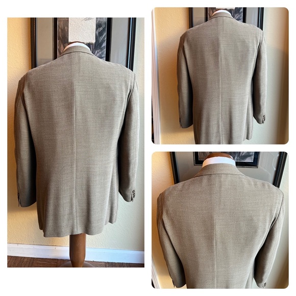 VIVA VINTAGE!  Vestimenta Wool Blend Tan Weave Jacket Size 42R - Picture 11 of 15